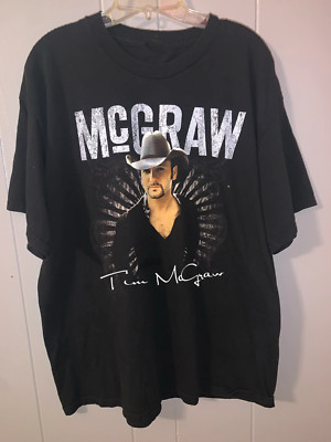 Hot Tim McGraw Tour Black Color Cotton Size S To 4XL Shirt Unisex KK413