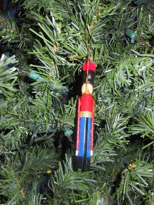 Handmade Wooden Clothespin Vintage Keepsake Toy Soldier Christmas Tree Ornament