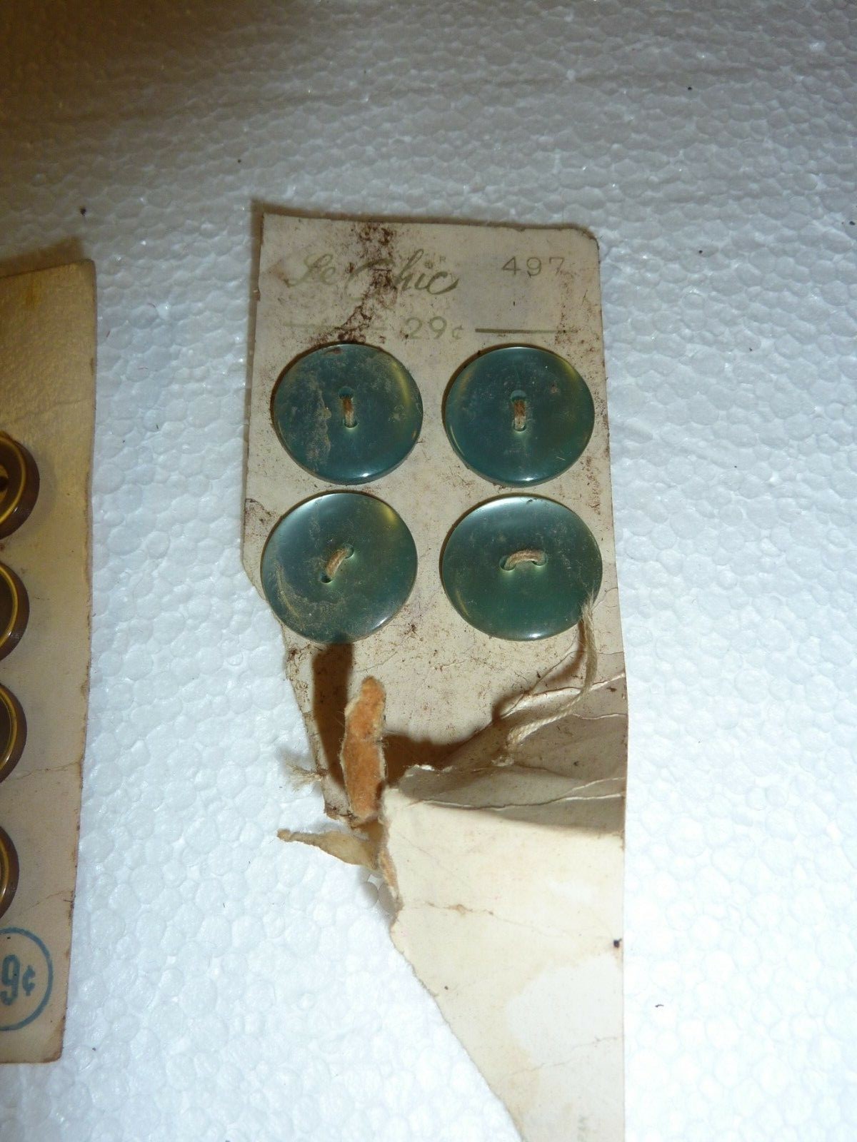 Vintage lot of buttons on cards