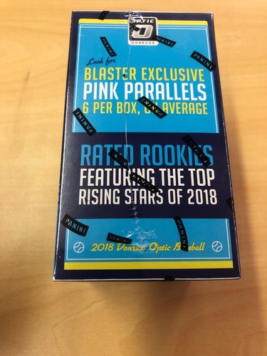 2018 Donruss OPTIC Baseball Trading Cards 24ct. Retail Blaster Box = Pink Prizm