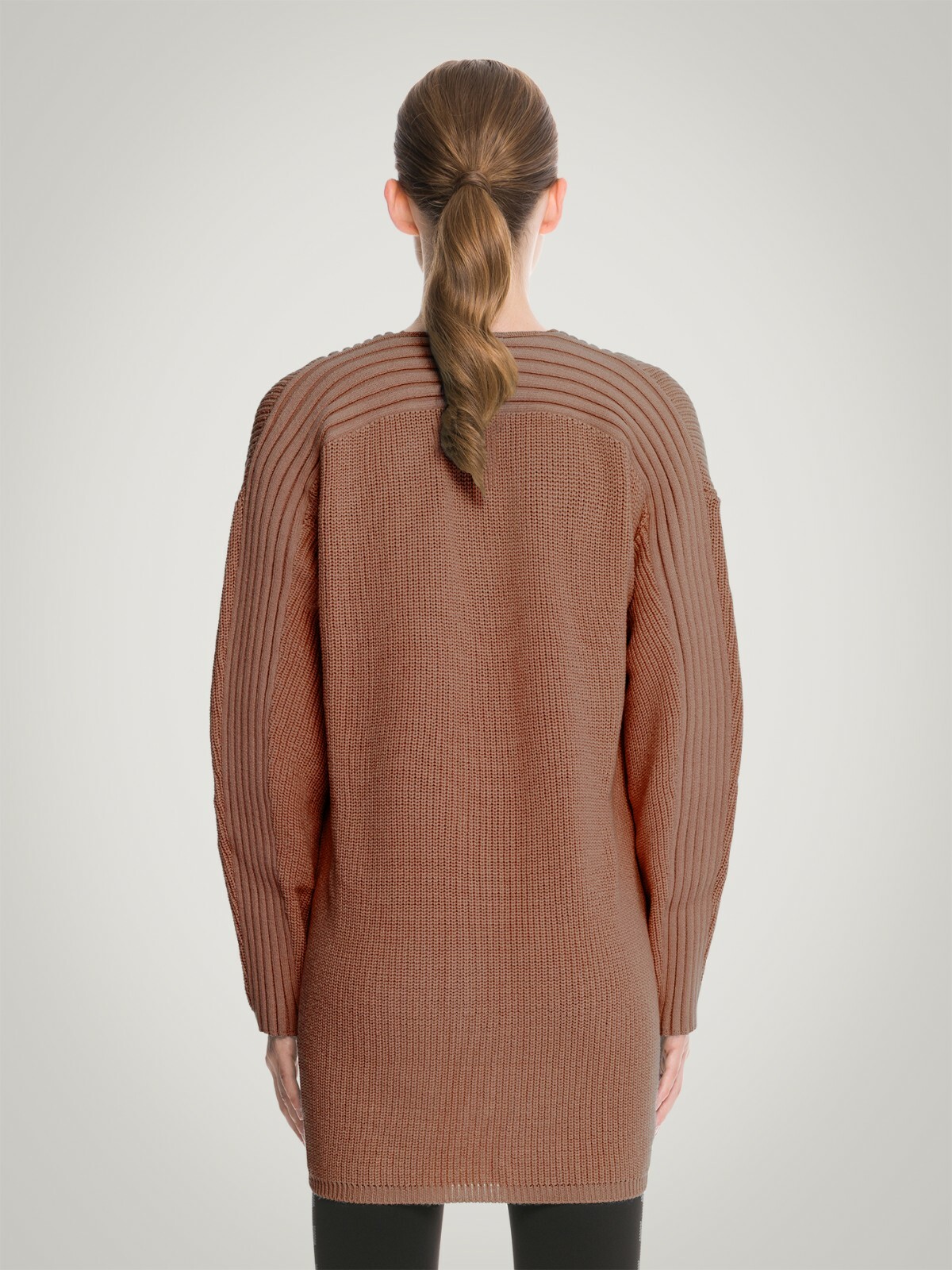 Pre-owned Wolford Braid Knit Top Long Sleeves 52874 2 Colours Caramel & Ocean Sky Xs Only