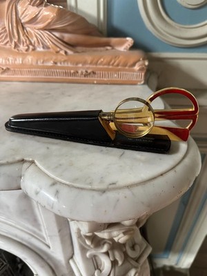 French Vtg Office Set: Letter Opener, Magnifying Glass, Kismet...