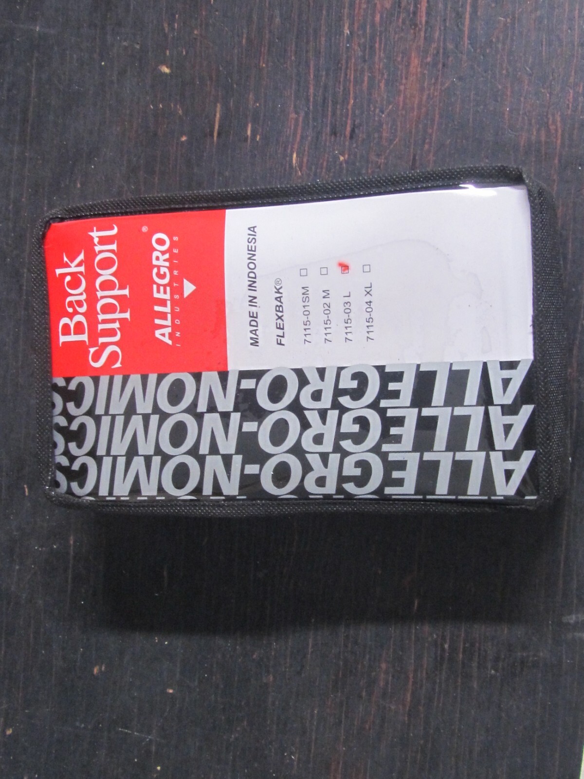 Allegro Industries Flexbak 7115-03 Back Support With Suspenders Size Large