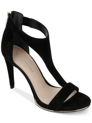 

KENNETH COLE Женские черные кожаные сандалии Brooke с круглым носком на шпильке 8,5 м, Черный, KLF9005SU