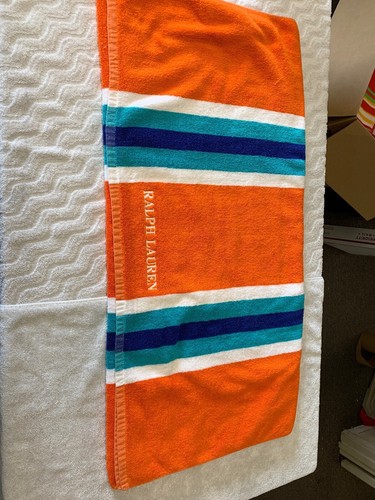 Vintage Ralph Lauren Polo Multicolored 100% Cotton Beach Towel