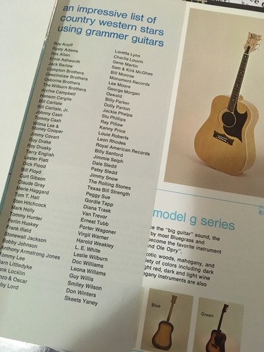 VINTAGE MUSICAL INSTRUMENT CATALOG #10651 - 1970s GRAMMER GUITAR