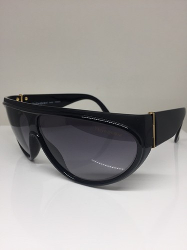 Pre-owned Saint Laurent Vintage Yves  Ysl 8761-2 Y 59 Sunglasses Black & Gold France In Grey Gradient