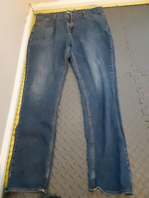 Old Navy 38x34 Athletic Fit Blue Jeans Built In Flex Stretch Denim Dark #S180