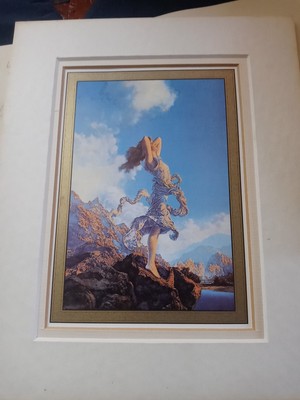 Maxfield Parrish Ecstasy, NO FRAME OR GLASS. Print FREE SHIPPING. AS IS COND. 