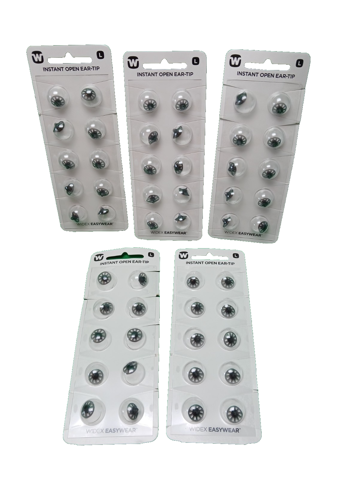 Widex Instant Open Ear Tip LOT OF 5 Pkgs of 10 Dated 2018