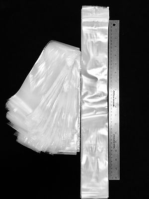 2'' X 20'' ZIP SEAL RECLOSABLE PLASTIC BAGS 2 MIL CLEAR 100 PIECES, READ DETAILS