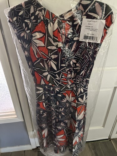 Pre-owned Tory Burch Acoma Pottery Silk Wrap Midi Dress Sz 0 $595 Msrp In Red