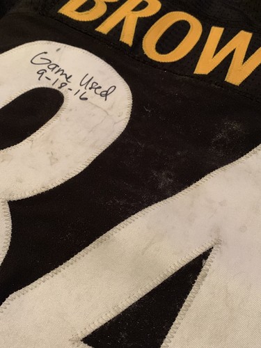 Antonio Brown Game Worn Home Jersey Steelers Vs. Bengals Autographed WHO DEY