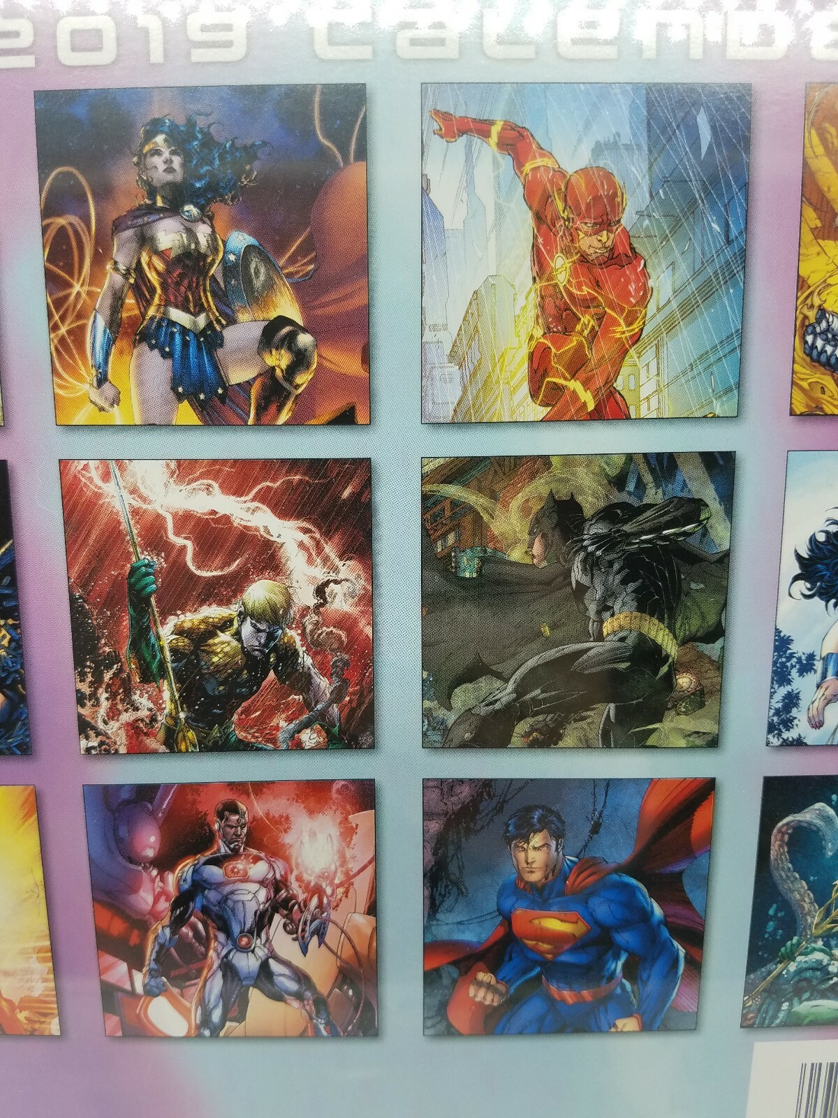 2019 The Justice League Classic Wall Calendar Batman Wonder Woman Flash 16 Month