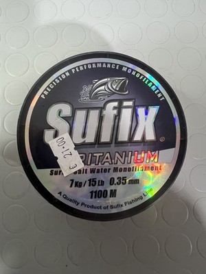 Sufix Tritanium Surf & Salt Water Monofilament RED 0.35mm 7kg 15LB 1100m - NEW