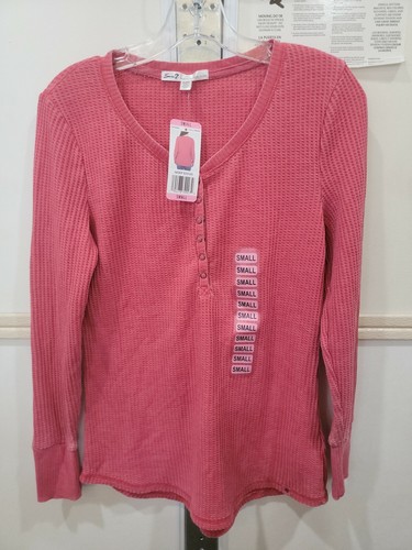 [TRILLION] WAFFLE RING SNAP HENLYNECK LONG SLEEVE /追跡付 Seven7 Women's Long Sleeve Snap Waffle Henley | eBay
