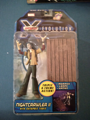 2001 ToyBiz Marvel X-Men: Evolution Nightcrawler II Figure w/Catapult Table