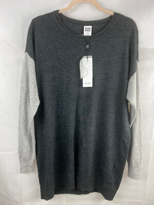 Vero Moda Jumper Size M Grey Long Sleeve Knit Tunic Casual Winter