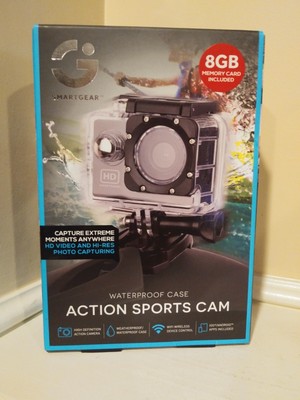 NIB Smart Gear Action Sports Cam W/Waterproof Case 8GM Mem Card