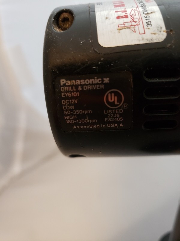 Panasonic EY6101 12 Volt Drill Driver and EY0202 Fast Charger USED