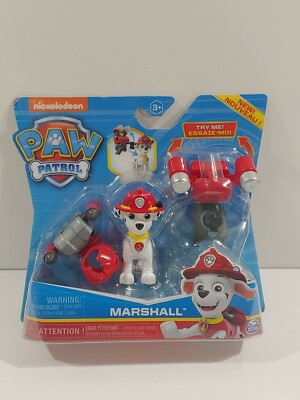 Paw Patrol Marshall Action Pack Figure with 2 clip on Backpacks Nickelodeon New 
