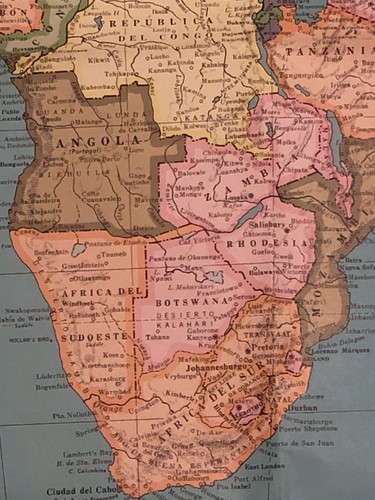 VINTAGE MAP OF AFRICA (IN SPANISH) COLOR PRINT
