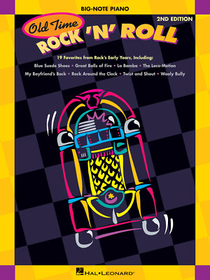 Old Time Rock N Roll Big-Note Piano Easy Sheet Music Pop Songs Book