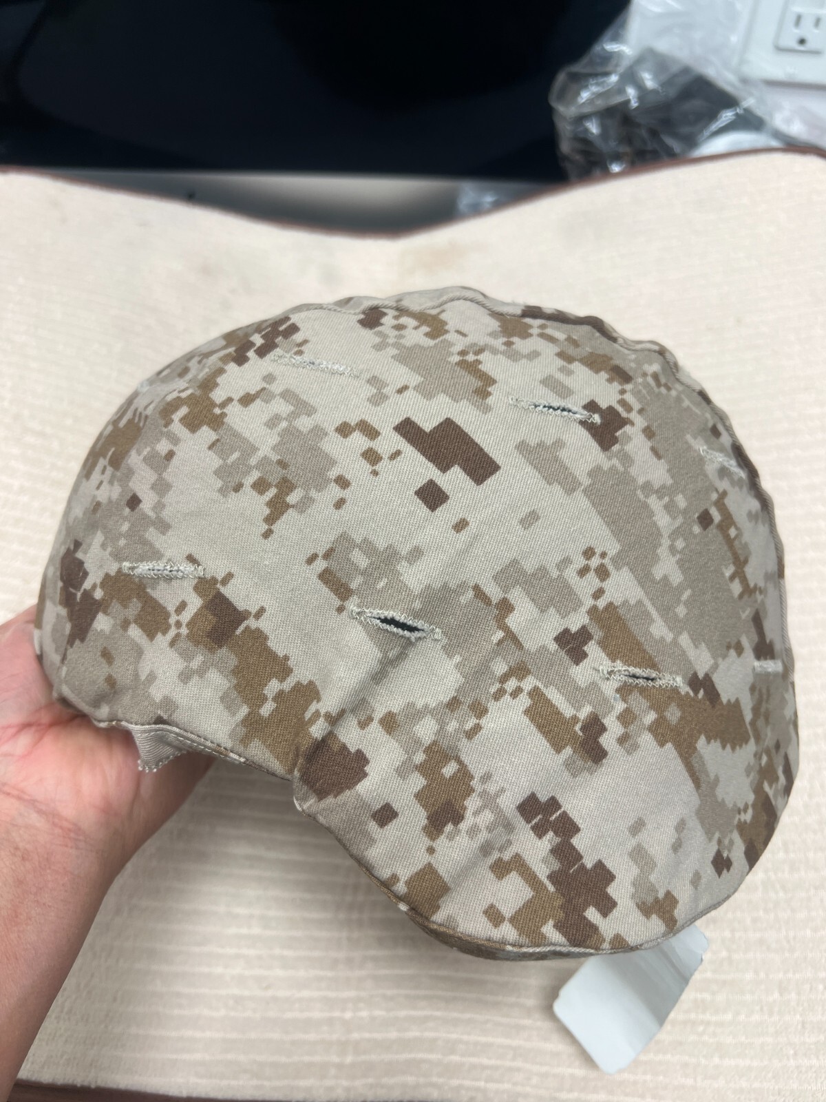 NEW USMC NAVY NWU DESERT DIGITAL MARPAT COVER FOR ACH MICH HELMET - SMALL/MEDIUM