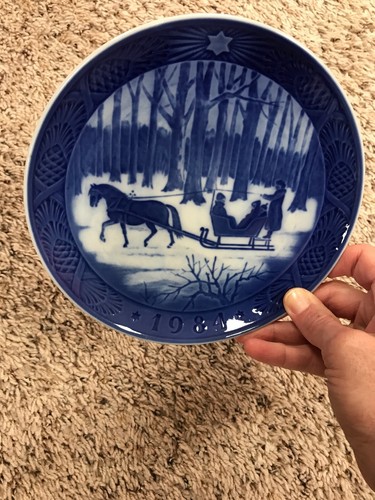 Vintage 1984 ROYAL COPENHAGEN Denmark JINGLE BELLS Christmas Plate