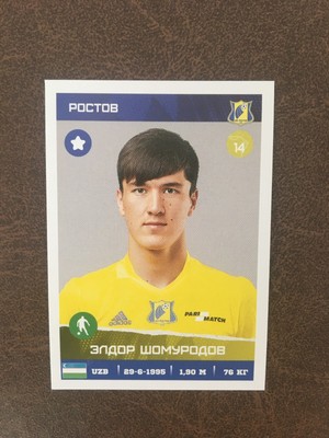 Eldor Shomurodov Rookie Sticker - Panini RPL 2018 Genoa AS Roma Cagliari Rostov