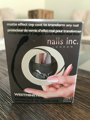 nails inc. Westminster Bridge Matte Effect Top Coat uñas pedicure natural 
