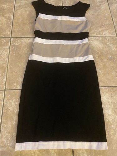 White House Black Market 2 Striped Stretch Career Dress