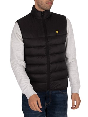 

Мужской ватный жилет на молнии Lyle - Scott, черный, JK1231V-Z865