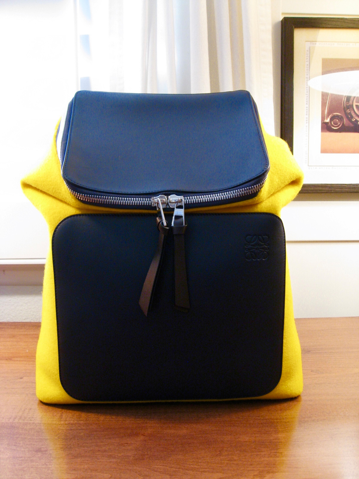 LOEWE ロエベ GOYA BACKPACK LOEWE GOYA EXPANDABLE COLOR BLOCK BACKPACK IN WOOL AND SOFT