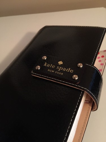 Kate Spade Debra Snap Planner- Black RARE