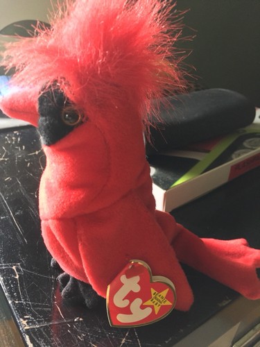 Extremely Rare TY Beanie Baby MAC THE CARDINAL with ALL ERRORS—MINT