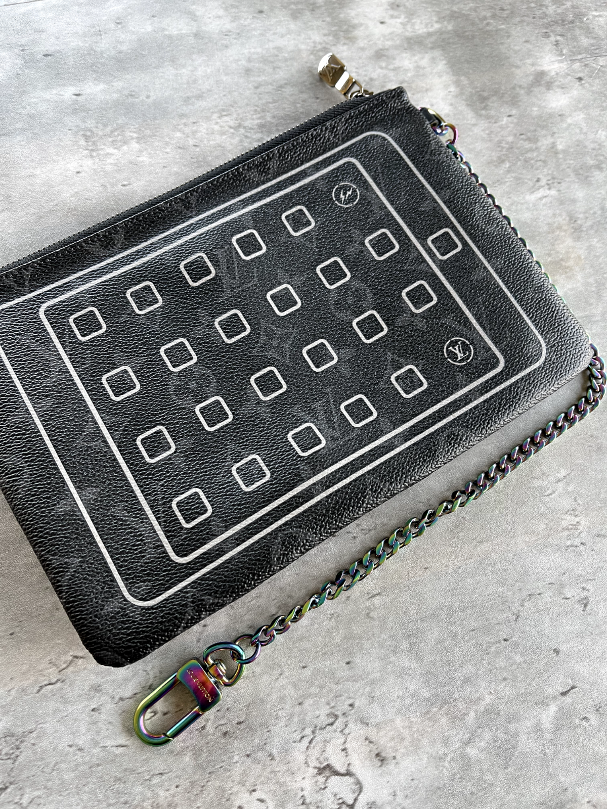 Louis Vuitton x fragment iPhone Pouch Monogram Eclipse Black