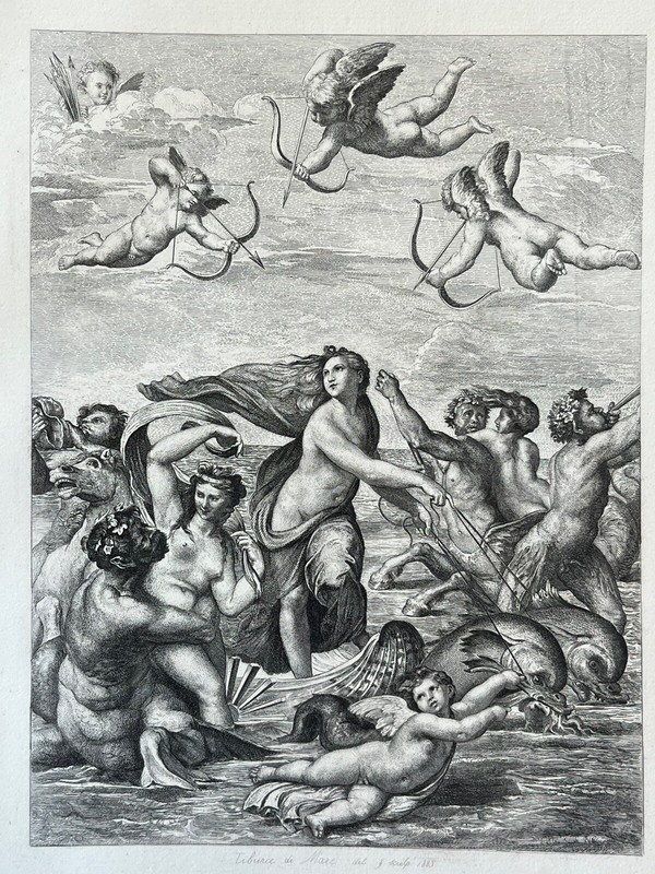 RaphaëL Raffaello Sanzio Gravure Eau Forte Etching Le Triomphe De Galatee