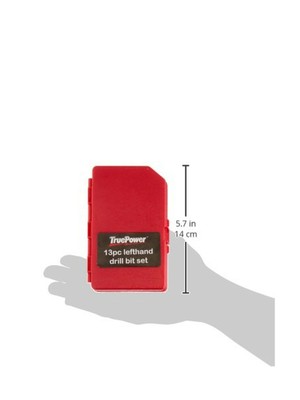 TruePower 13 Piece Left Handed Drill Bit Set, M2 HSS, Ground Flutes