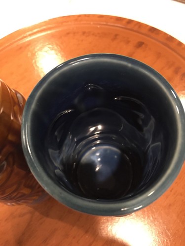Set of two-blue&Brown Libbey Tiki Mug 6 5/8