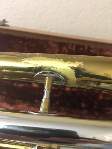 Vintage 1950 Beuscher Lightweight 400 Top Hat & Cane Trumpet W/Mouthpiece & Case
