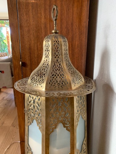 Set Of Two Moroccan Extra Large Electrical Lanterns
