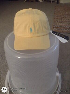 Ralph Lauren Polo Hat Cap Strap Back Classics Yellow One Size 8-20 NWT