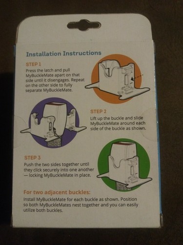 My Buckle Mate TAN Universal Seat Belt Buckle Holder Set of 2 Ages 3+ NIB Secure