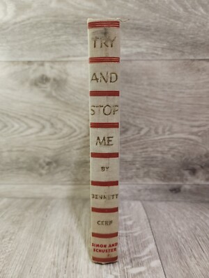 Try and Stop Me by Bennett Cerf 1944 Hardcover Book