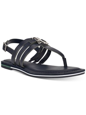 

TOMMY HILFIGER Женские темно-синие сандалии Sherlie с пряжкой и логотипом, размер 8 м, Navy, TWSHERLIE