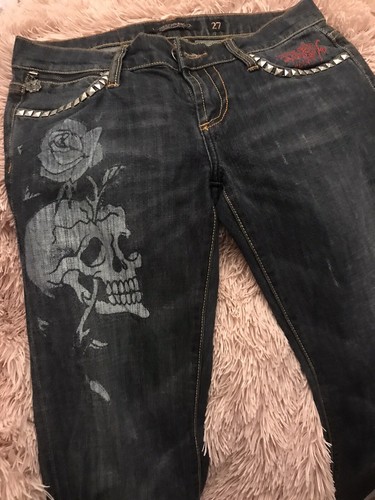 italy製 skull studs design denim jeans italy製 skull studs design denim jeans - メルカリ