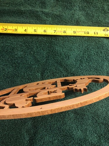 Wooden Silhouette 3 Cats And Fish Bowl 6x10 Great Gift For Cat Lover????