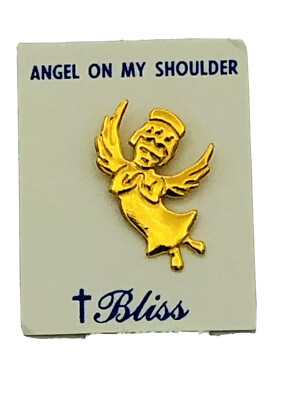 Vintage Bliss  Angel On My Shoulder  Lapel Clutch-back Pin - NOS