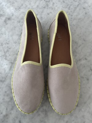 J. Jill Ballet Flats Womens 7 Gray Leather Lining Slip On Casual Comfort Minimal